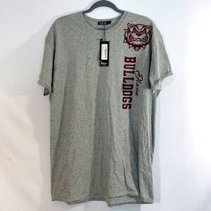 Nasty Gal Dixon Bulldogs Graphic Tee Grey XL